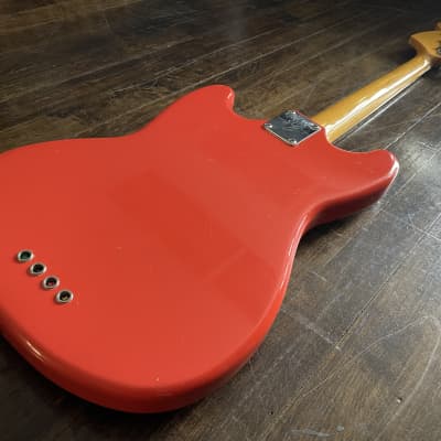 1998 Fender MB-98 / MB-SD Mustang Bass Reissue MIJ Short Scale Fiesta Red image 10