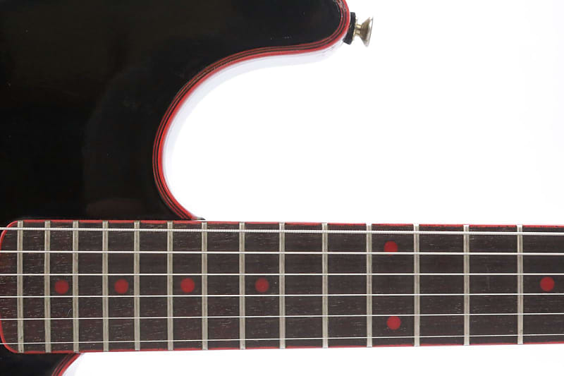 1980's Cort Black & Red Electric Guitar w/ Jackson Style