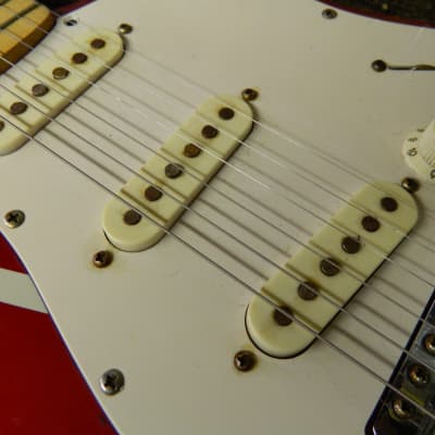 Grand  Prix Stratocaster c.1980 Red/White Striped image 8