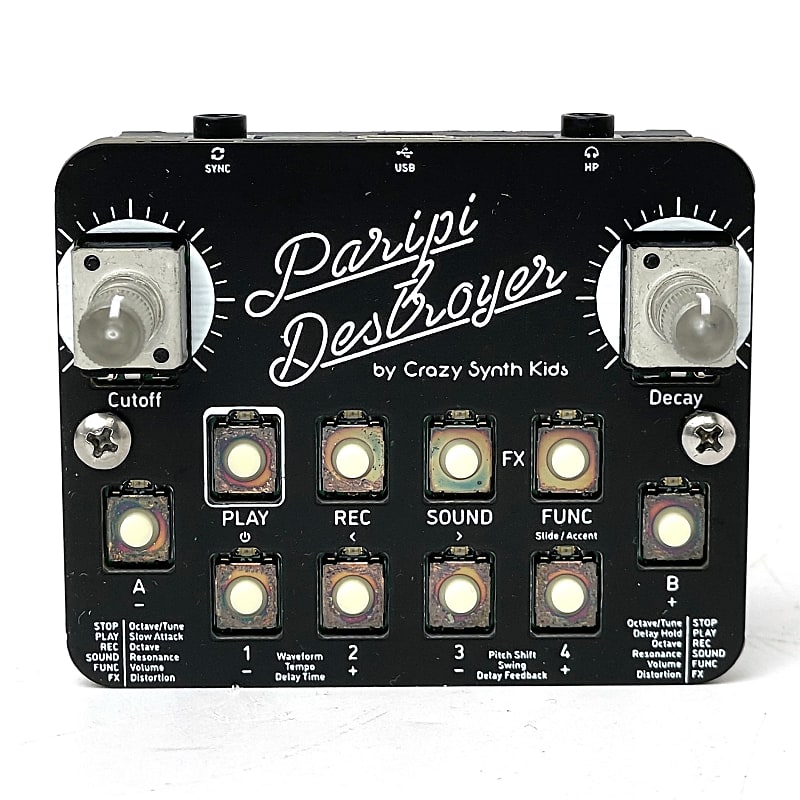 Crazy Synth Kids Paripi Destroyer w/ Box & Manual Very Rare Nano Acid Bass  Machine DigiLog Tokyo