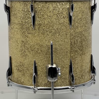 Premier 18/12/14/14/5x14" 1960's VIDEO Vintage "C58" Gold Sparkle Drum Set - Owned by Charlie Persip image 21