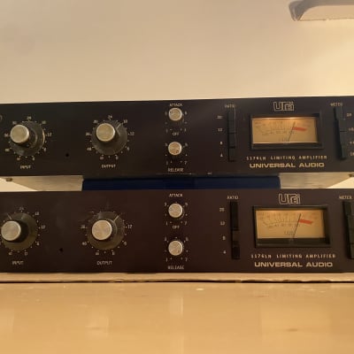 Urei Universal Audio 1176LN Rev. F Limiting Amplifier Pair 1970s - Black Panel - Close Serials for sale