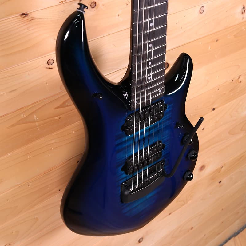 MusicMan Majesty 7 John Petrucci Signature Electric Guitar - Ebony  Fingerboard, Titan Blue