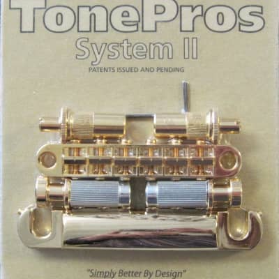 TonePros LPM02-G Metric Tuneomatic/Tailpiece Set Gold