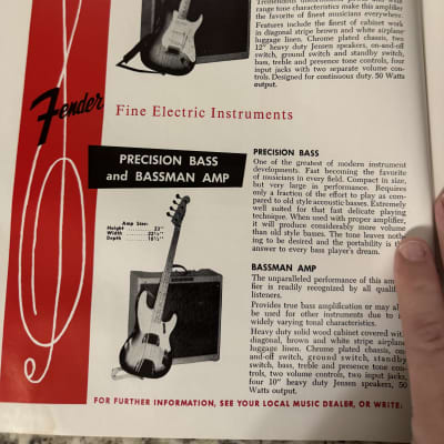Fender 1956 Catalog Reprint Stratocaster telecaster Esquire string Master steel guitar tweed deluxe Pro Dual 8 Professional Student Deluxe Princeton precision bass bassman image 4