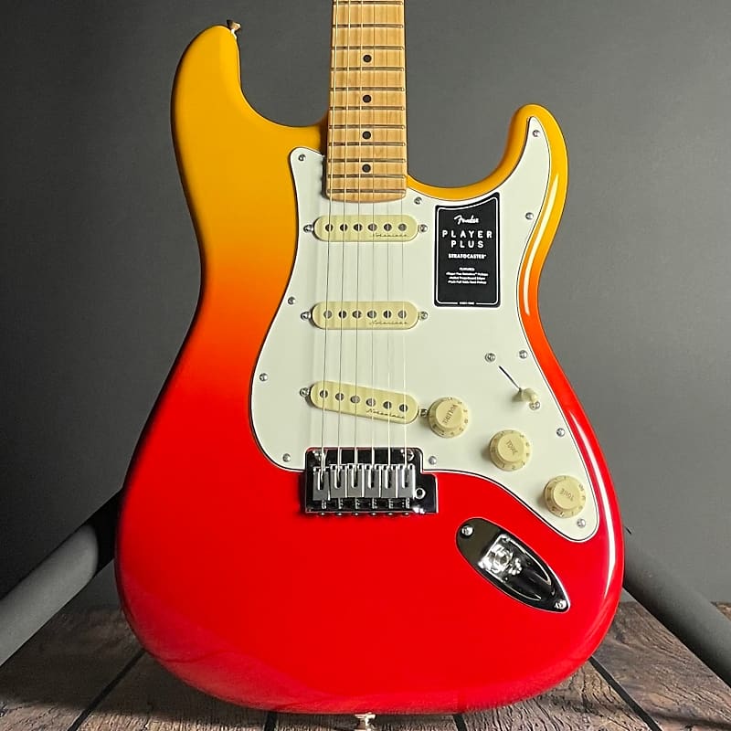 Fender Player Plus Stratocaster, Maple Fingerboard- Tequila Sunrise (MX22048334) image 1