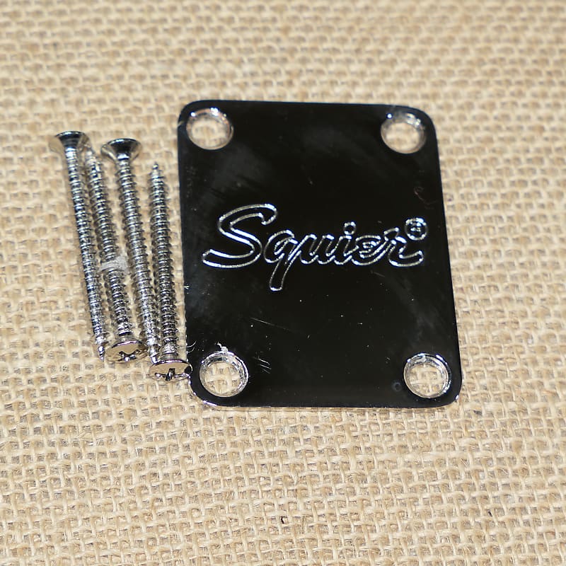 Neck Plate Chrome, Genuine 2021 Squier Classic Vibe 70s Telecaster Custom - Same Day Shipping #DP01 image 1