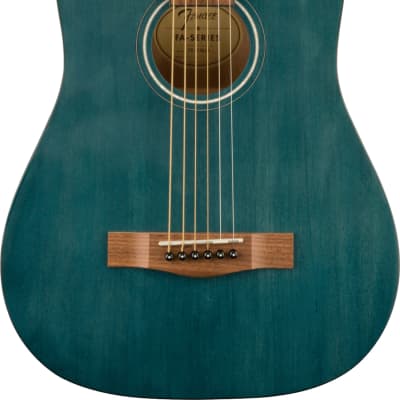 Fender FA-15 3/4 Scale Steel String Acoustic Guitar, Walnut FB, Blue w/ Gig Bag image 1