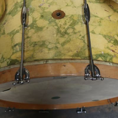 Slingerland 3pc Krupa Junior Drum Set 24/10/12" Marbled Duco Vintage 1940's image 9