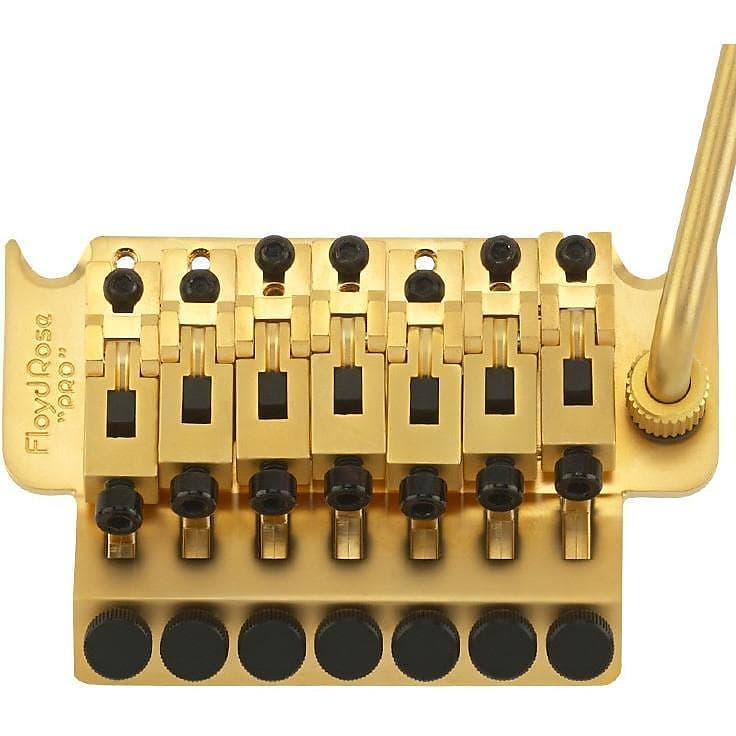 Authentic Floyd Rose 1000 Series 7-String Pro Tremolo System - Satin Gold image 1