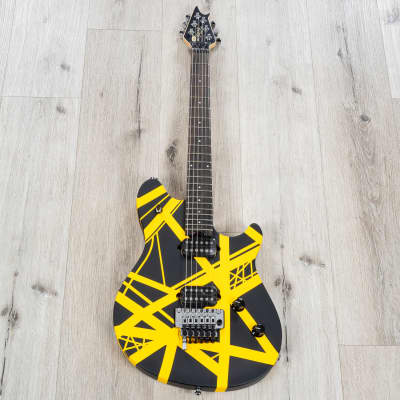 EVH Wolfgang Special Guitar, Ebony Fretboard, Satin Striped Black / Yellow image 5