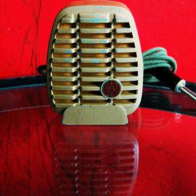 Vintage 1950's Shure CR-81 controlled reluctance microphone High Z w cable prop display harp mic 510C 510 410 image 1