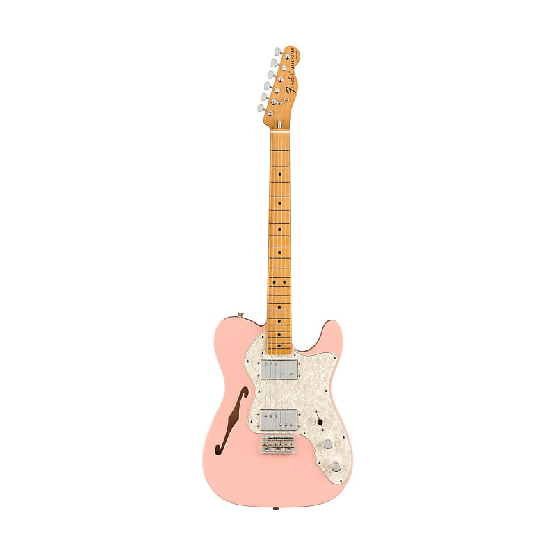 Fender Vintera 70s Telecaster Thinline Electric Guitar, Shell Pink