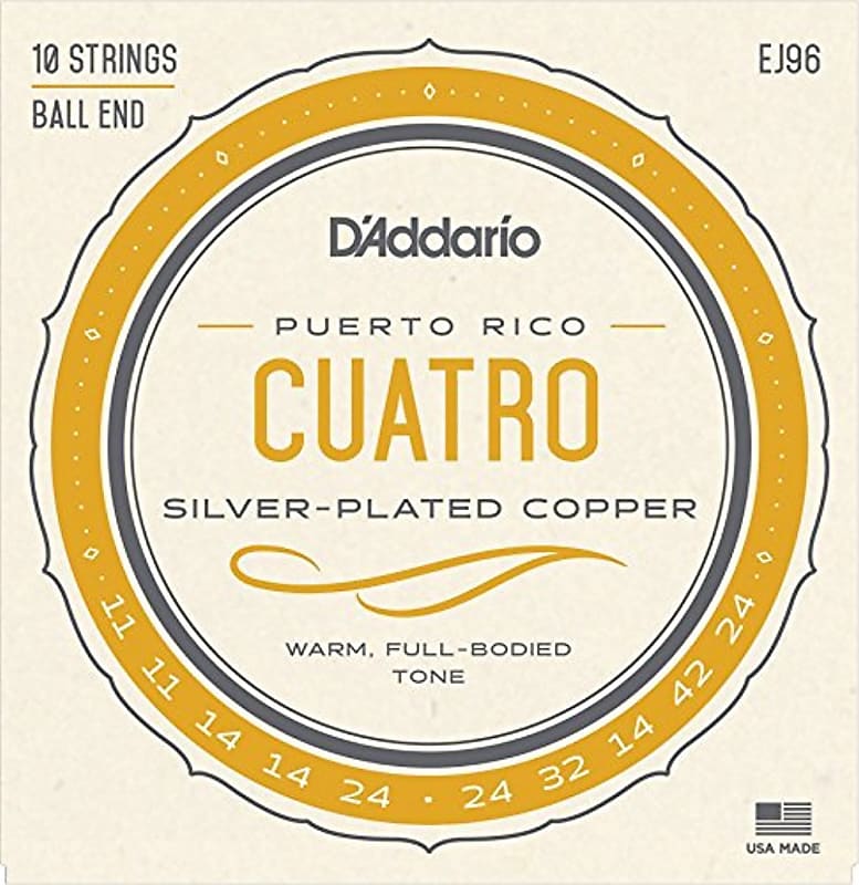 D'Addario EJ96 Cuatro-Puerto Rico Strings image 1