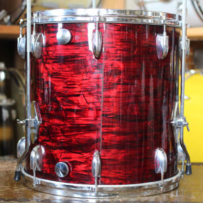 Immagine 1960's Gretsch Name Band in Red Wine Pearl 14x22 16x16 9x13 - 10