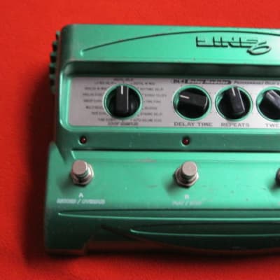 used Line 6 DL-4 Modeler [NOT DL4 MkII ver] from 1999 or early 2000s, + used Truetone adapter & clean 1 SPOT L6 Converter, MISSING the battery cover, if using batteries you'll need to cover battery compartment opening with tape (NO box / NO paperwork) image 15