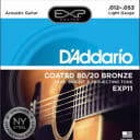***D'Addario EXP11 Coated 80/20 Bronze Acoustic Stings - Light Gauge 12-53