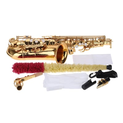 bE Alto Saxphone E Flat Sax Brass Lacquered Gold 802 Key Woodwind with Gig Bag & Accessories image 3