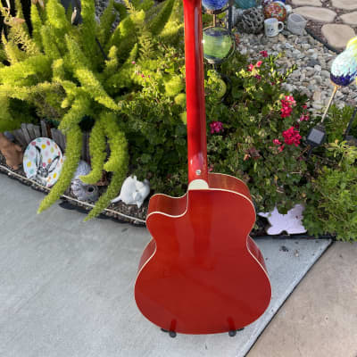 Rare Redburst Sky Electric/Acoustic Bass Guitar image 8