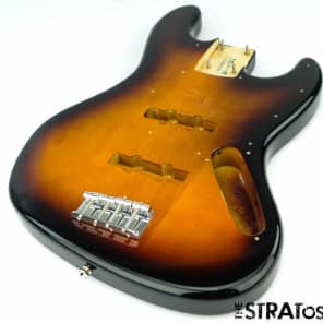 2017 Fender Squier Affinity Jazz Bass BODY + HARDWARE Guitar Brown Sunburst image 2