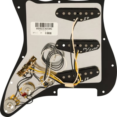 Fender Pure Vintage '59 Prewired Strat Pickguard - Black (open box) image 2