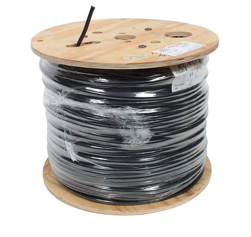 West Penn 4246F CAT6 STP Shielded 4 Pair CMR Rated Black, 1000' image 1