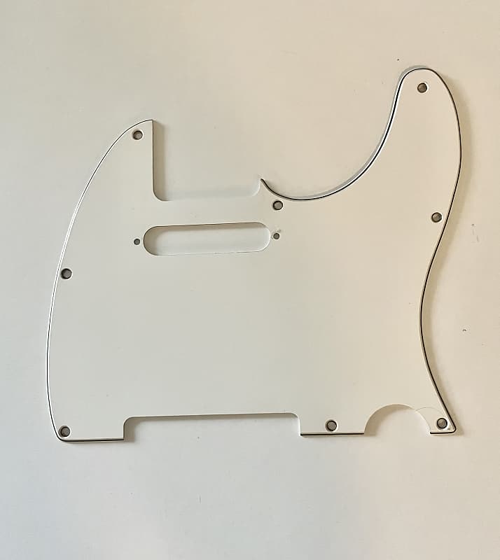 PICKGUARD TELECASTER P90 ROUTING 8 HOLES WHITE 3 PLY