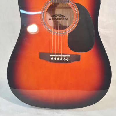 Stadium Dreadnought Style Acoustic Guitar-Sunburst-Model ST-D-42SB-w/Setup! image 2