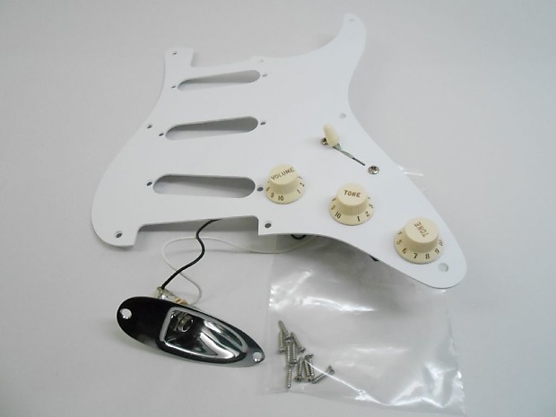 2012 Fender Classic Series '50s Stratocaster 1-Ply Pickguard Volume Tone Output Jack Strat image 1