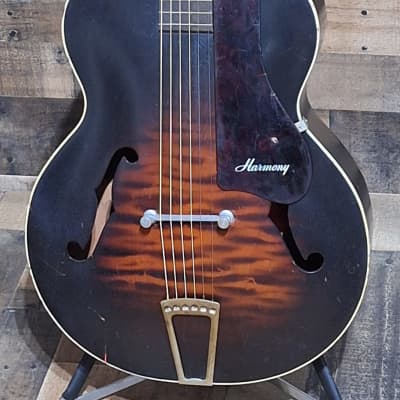 Vintage 1940's Harmony Cremona H-1307 Carved Top Archtop | Reverb