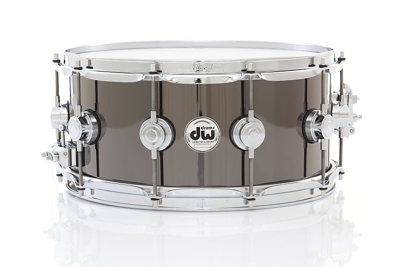 Drum Workshop 14" x 5.5" Collector's Series Black Nickel Over Brass Snare Drum With Chrome Hardware image 1