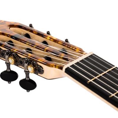 Luthier Concert Modern Classical Guitar Turkowiak Double Top Cedar Mammoth Amber Offset Soundhole image 2
