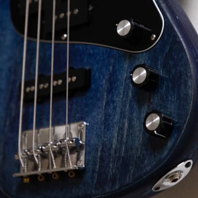 Swanky blue TR-70 PJ bass (custom refinish) image 3