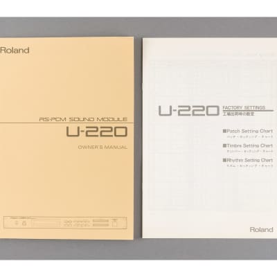 Roland U-220 Owners Manual [USED]