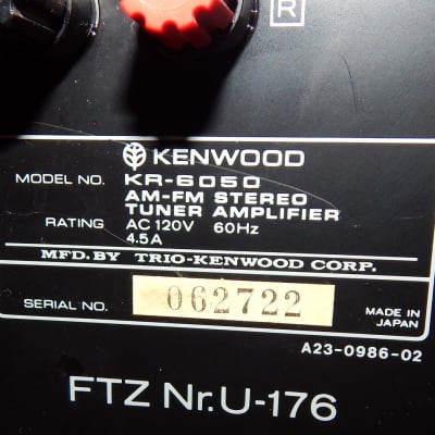 Kenwood KR-6050 vintage stereo receiver beautiful image 8
