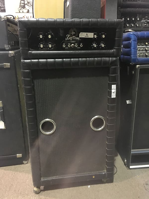 Kustom K200B-1 K200 Bass Amplifier Head & 2x15 215 Speaker Cabinet - Local Pickup Only image 1