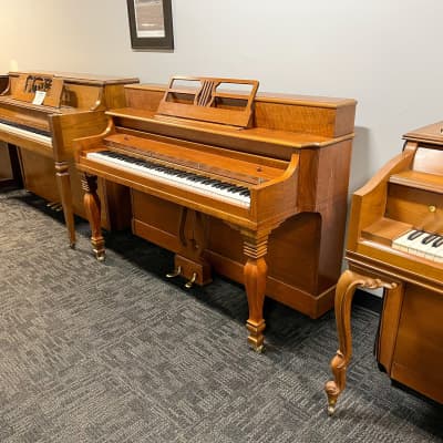 (SOLD)Starck 40" Satin Walnut Console Piano c1942 #122565 image 4