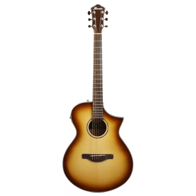 Ibanez AEWC300-NNB Solid Spruce/Flamed Maple Cutaway with Electronics Natural Brown Burst