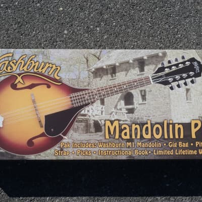 Washburn M1 A-Style Sunburst Mandolin Pack; Gig Bag; Pitch Pipe; Strap image 9