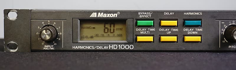 Maxon Harmonics / Delay HD1000 80's Vintage 1U Rack Effects - 100V