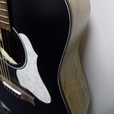 Seagull S6 Classic Black A/E Acoustic Electric Guitar - Black Top & Natural Satin Back/Sides image 7