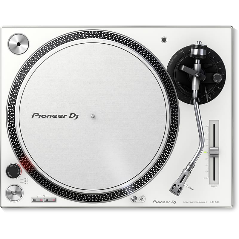 Pioneer PLX-500 Direct Drive DJ Turntable - White image 1