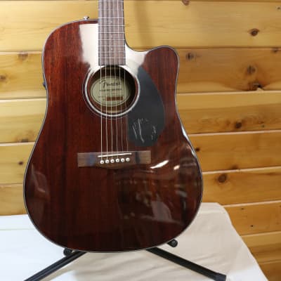 Fender CD-60SCE All-Mahogany Wine Red image 2