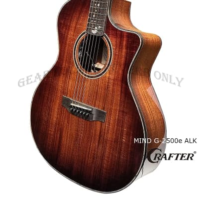 New! Crafter MIND G-2500e ALK DL Orchestra Cutaway all Solid acacia koa electronics acoustic guitar image 13