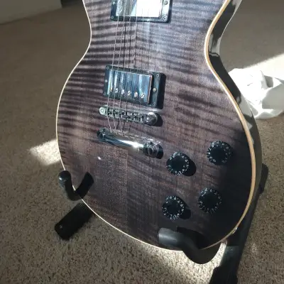 Gibson Blackwater Les Paul 2010 Transparent Flamed Charcoal Black image 2