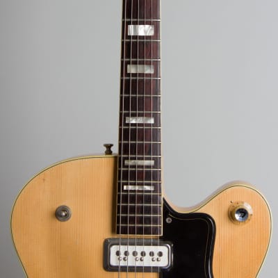 Guild  Duane Eddy Jr B Thinline Hollow Body Electric Guitar (1962), ser. #22169, original black hard shell case. image 8