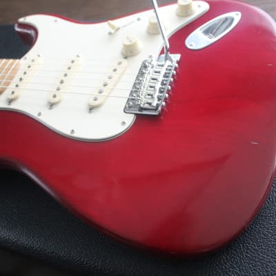 Fender Highway One Stratocaster with Maple Fretboard 2007 - Midnight Wine Transparent - modified image 6