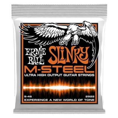 Ernie Ball M-Steel Hybrid Slinky Electric Guitar Strings, 9-46(New)