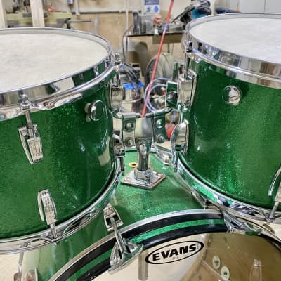 Ludwig Hollywood 1969 Green sparkle image 7