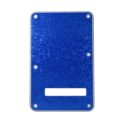 D'Andrea Stratocaster Back Plate Tremelo Cover Blue Sparkle for sale